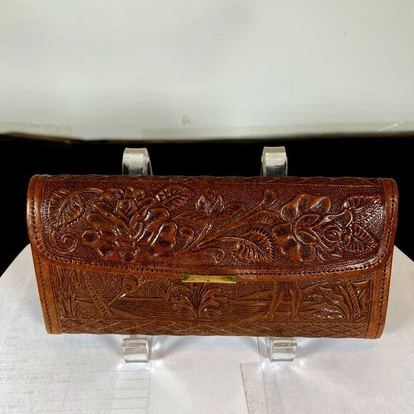 Rare, Vintage Hand Tooled, Mexican Wallet, Made in Mexico, - Picture 1 of 7